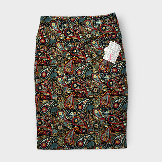 LuLaRoe Cassie Pencil Skirt - Multicolor Paisley - Women's S (4-6) - NWT