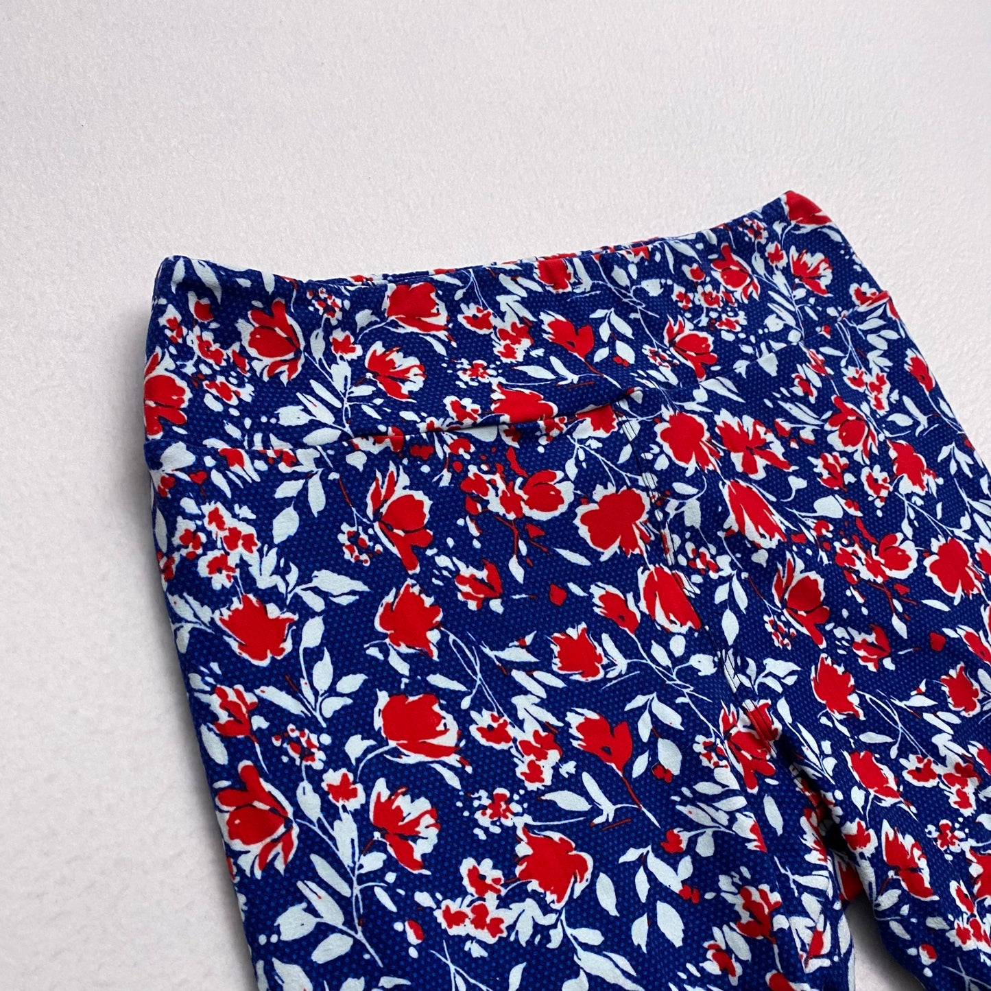 LuLaRoe Tall & Curvy (TC 12-18) Leggings | Blue, Red & White Floral Print | Soft & Stretchy | NWT