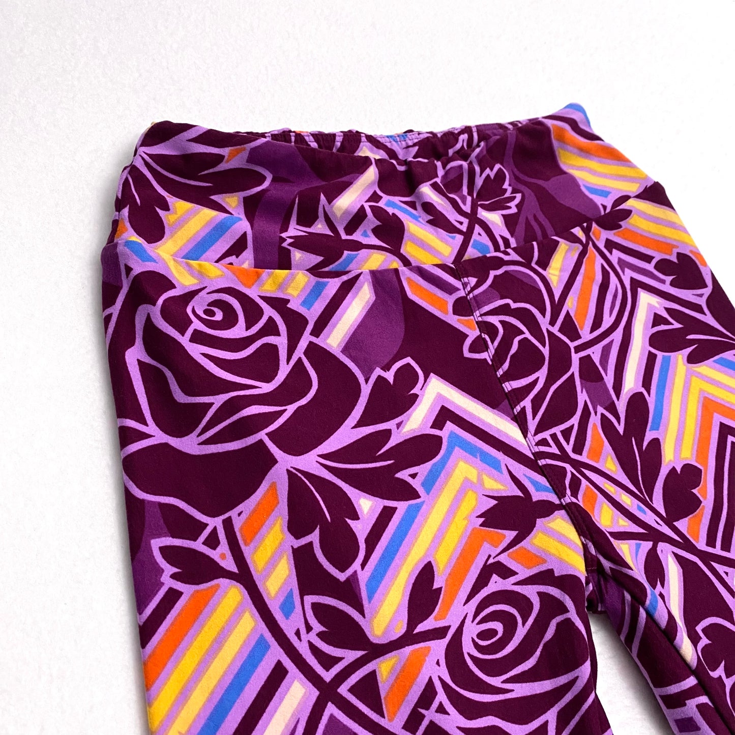 LuLaRoe Leggings | OS (2-10) | Purple/Multicolor Geometric Floral | Buttery Soft | Newl