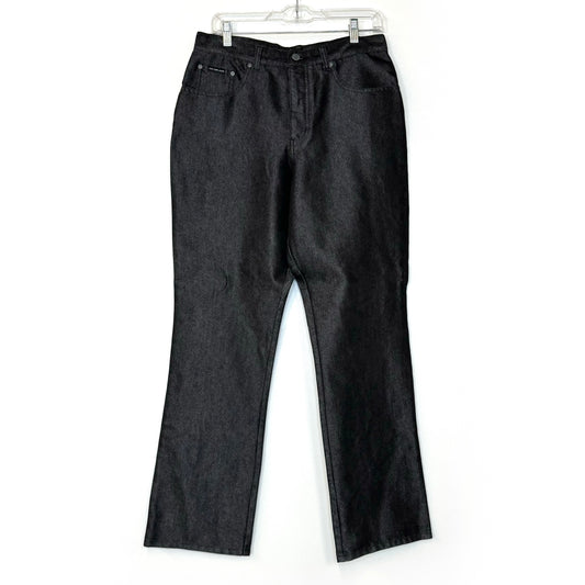 New York & Company Womens Denim Over Dye Jeans – Pre-Owned, Size 12, Black – Perfect for Casual Wear