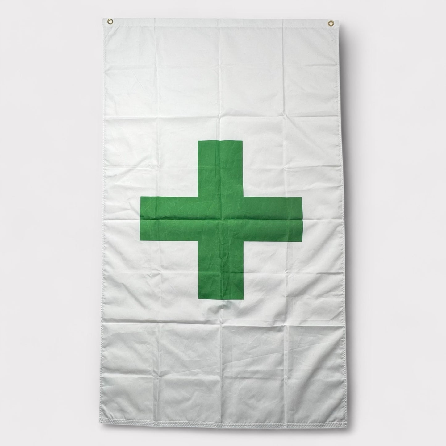 Marijuana Green Cross 3x5 Woven Poly/Nylon Flag Banner - Premium Quality