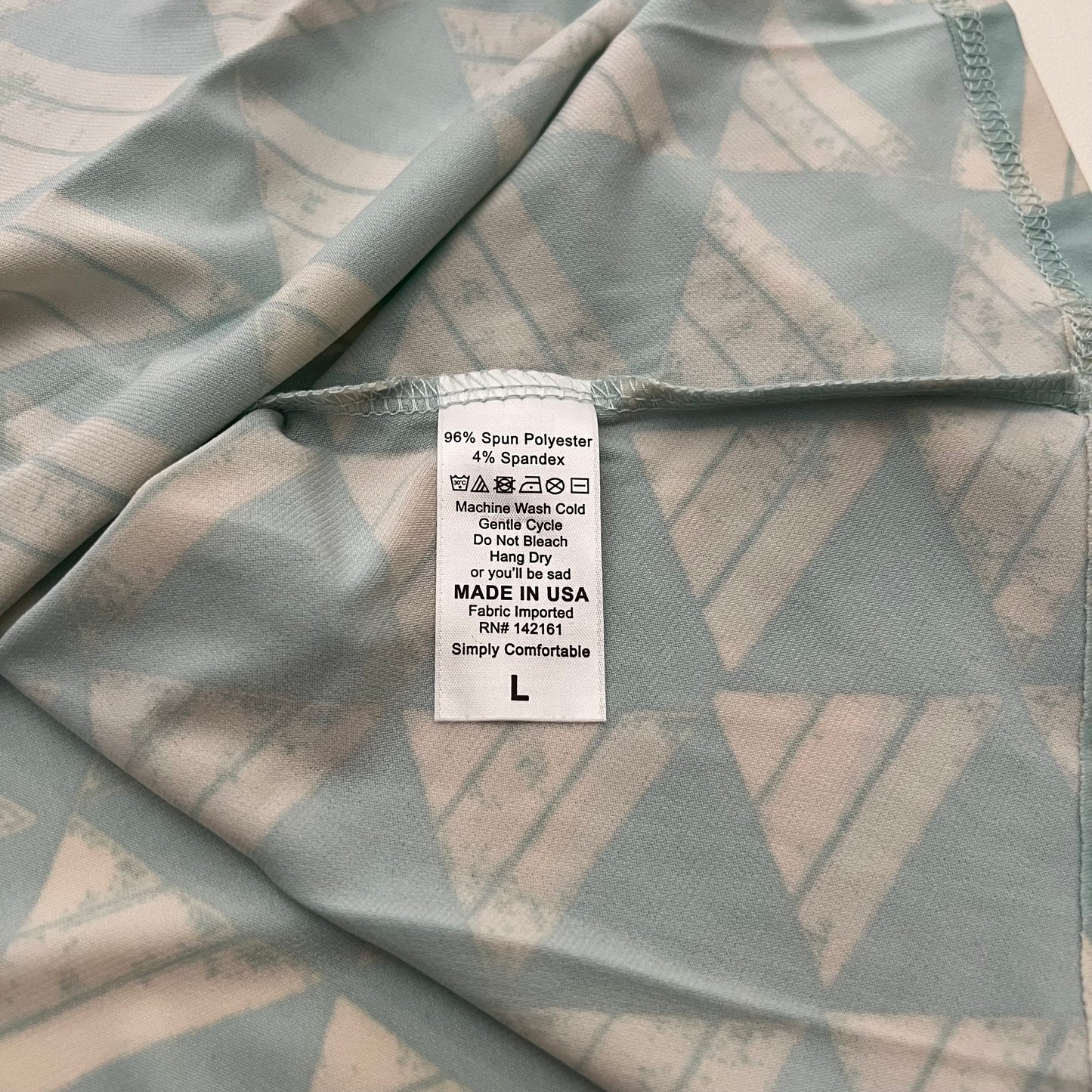 LuLaRoe Azure Skirt | L (10-12) | Light Blue/Cream | Triangles | NWT