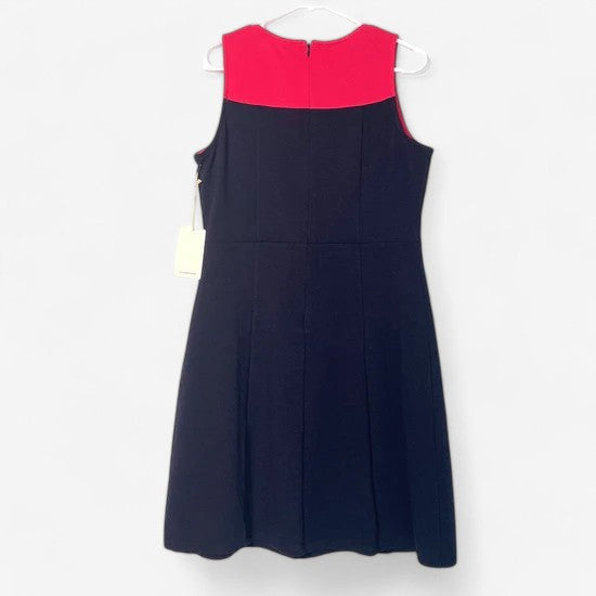 41 Hawthorn Women's Size M Pink & Navy Blue Fit & Flare Sleeveless Dress