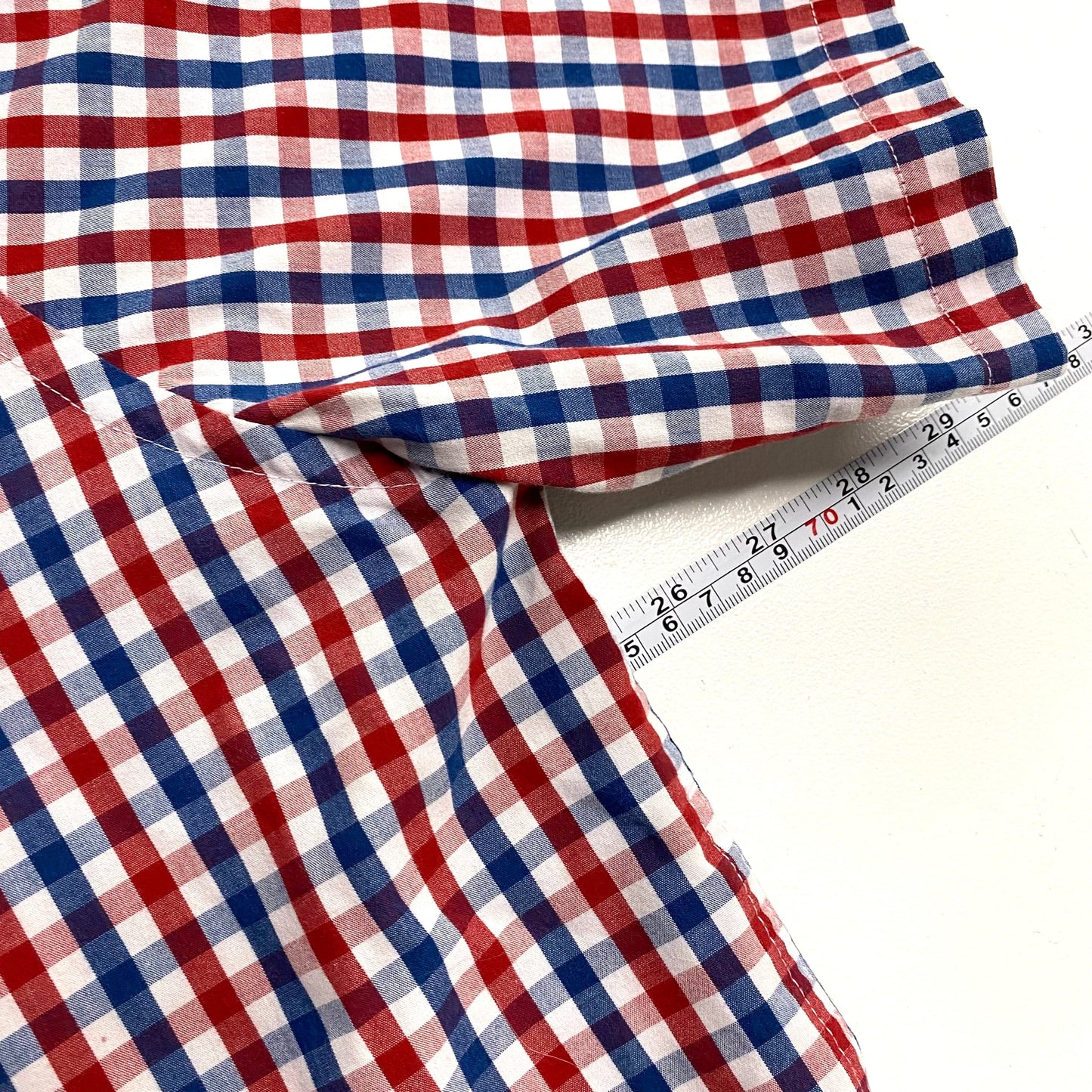 Dockers Mens Size XL Red/White/Blue Check Casual Button-Up Shirt S/s Pre-Owned