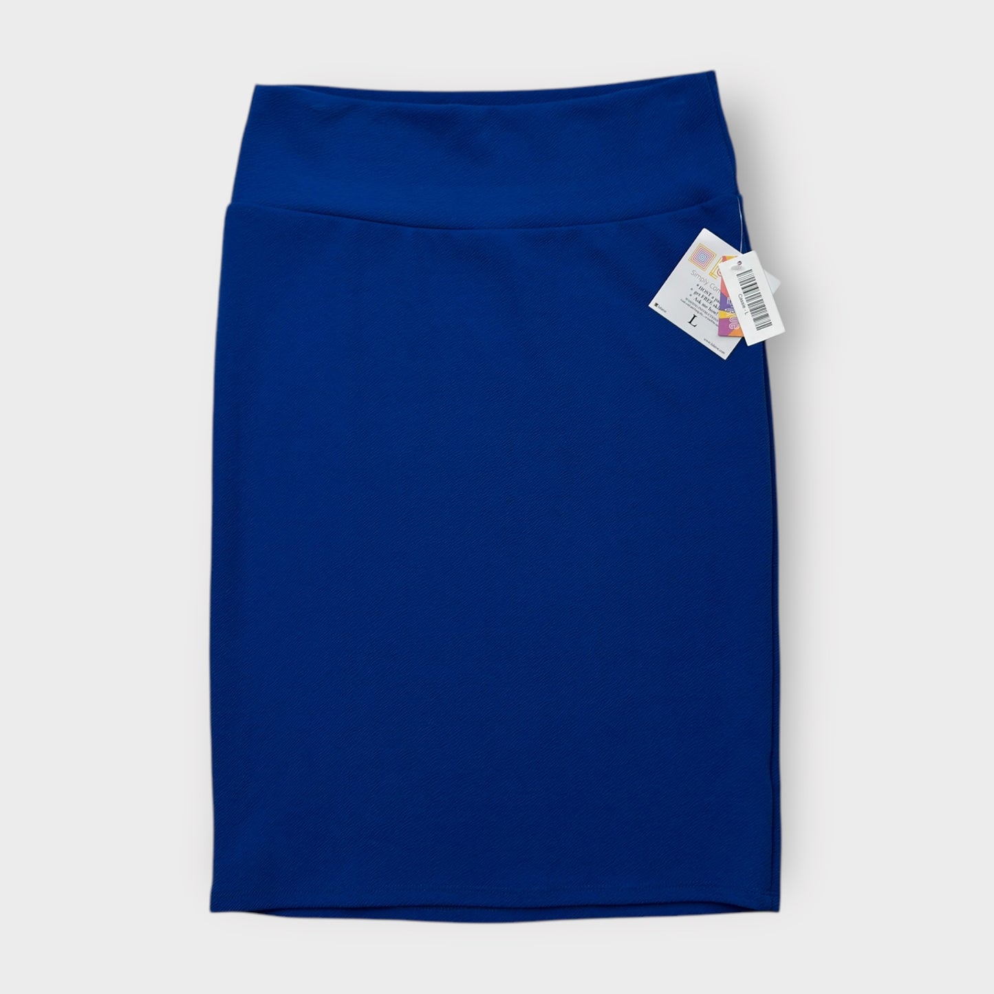 LuLaRoe Cassie Pencil Skirt - Solid Royal Blue - Size L (14-16) - NWT