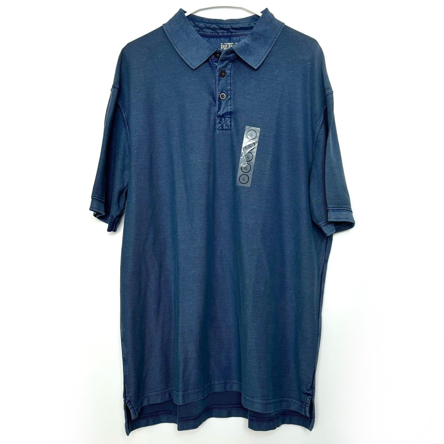 RedHead | Mens 3-Button Classic Polo Shirt | XL | Deep Blue | 100% Cotton | NWT