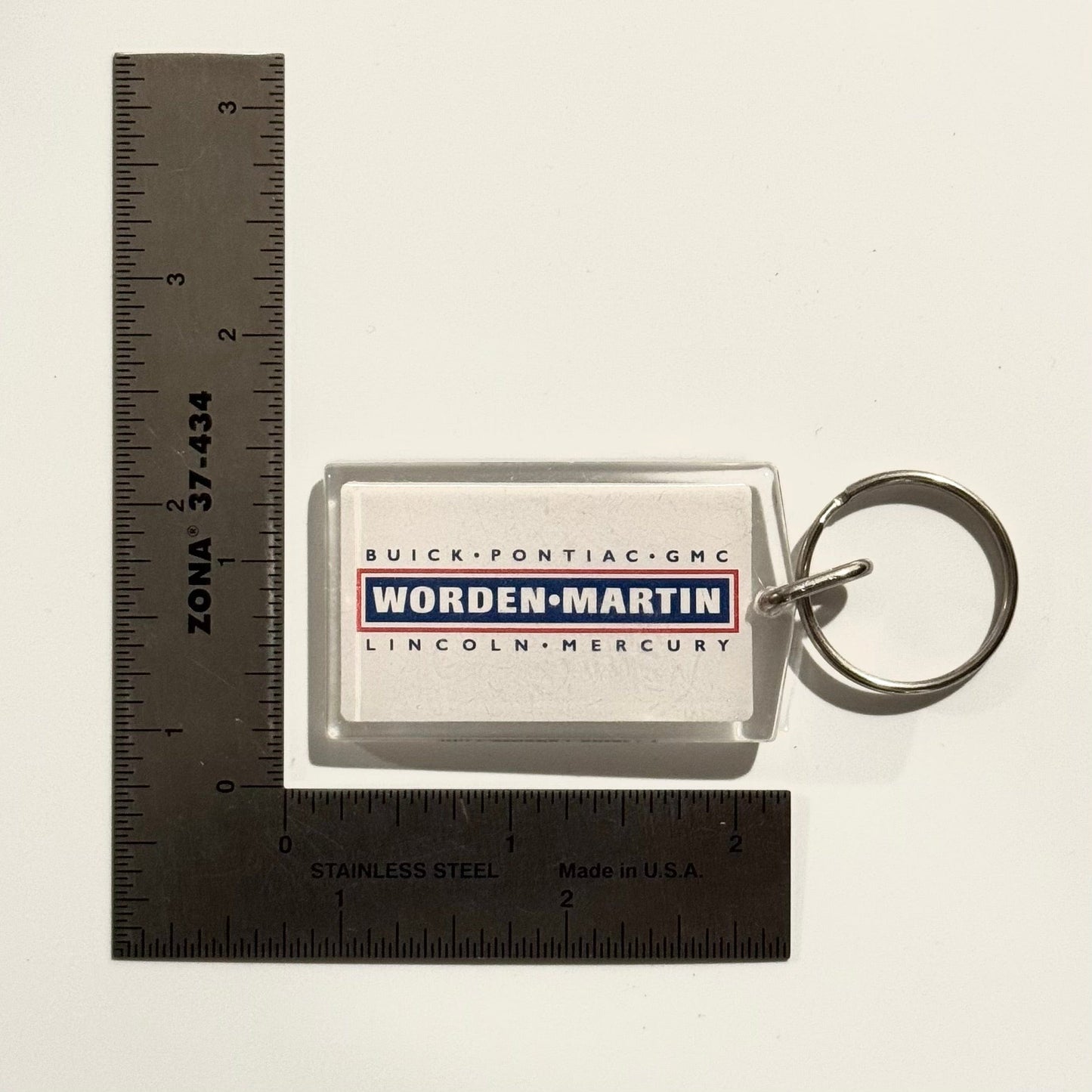 Champaign, IL ‘Worden•Martin’ Dealership Keychain Key Ring Acrylic
