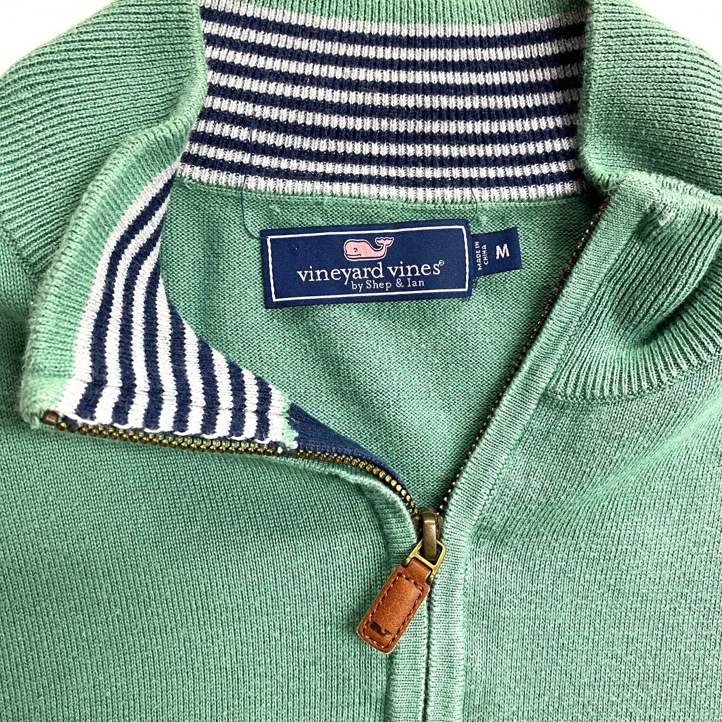 Sharp-Looking Vineyard Vines Mens Size M Green ¼ Pullover Sweater Sweatshirt L/s