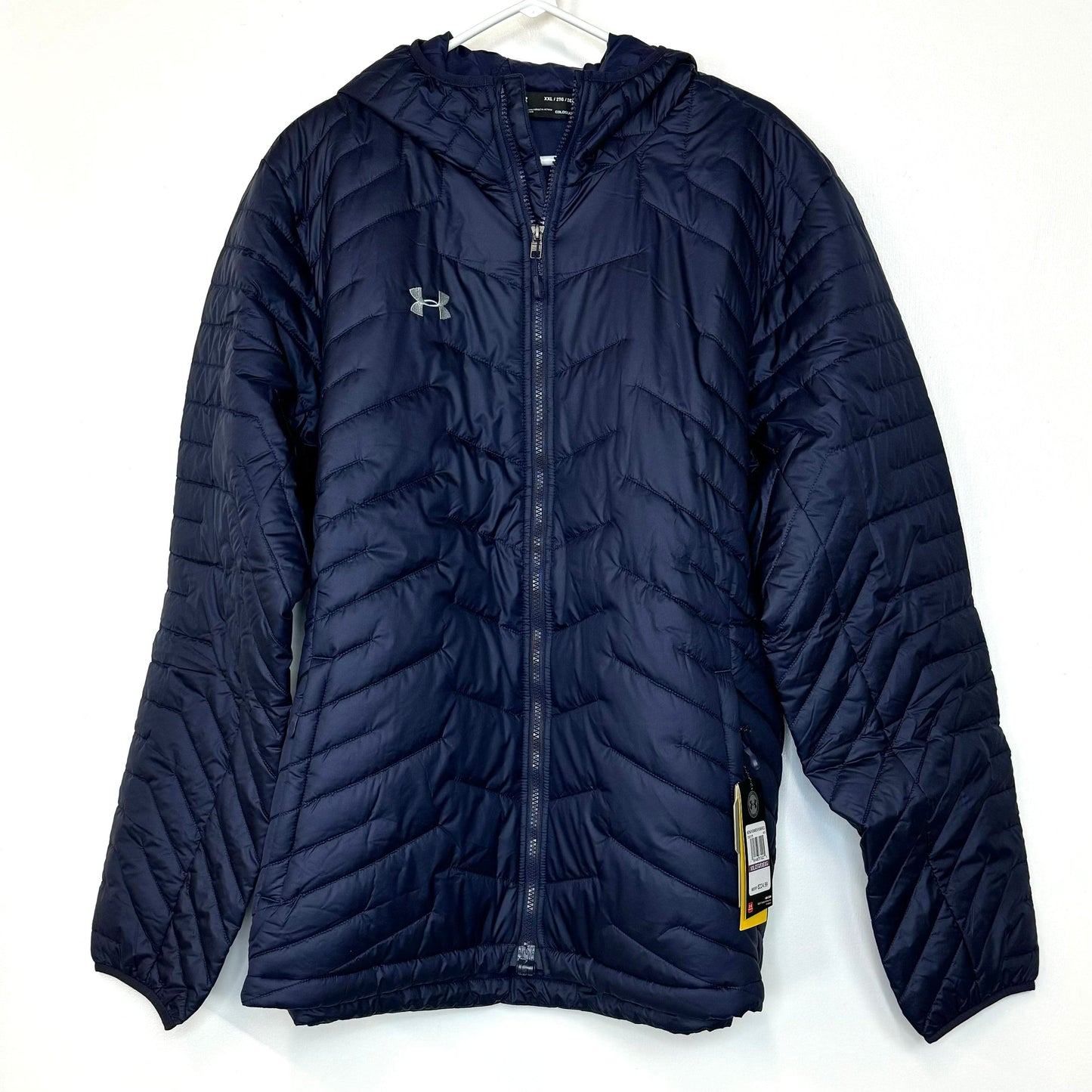 Under Armour Cold Gear | Reactor Hooded Quilted Jacket | Color: Navy Blue | Size: XXL | NWT