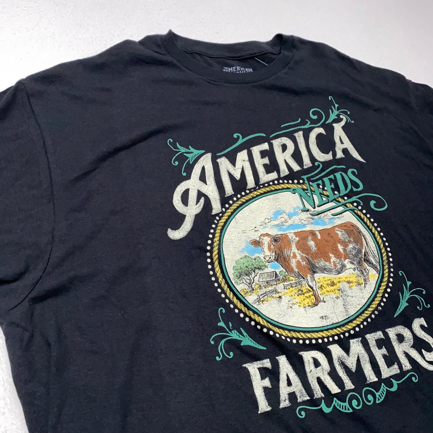 American Highway "America Needs Farmers" T-Shirt | 2XL | Soft Cotton | New