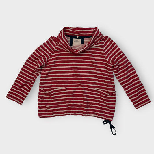 Seasalt Low Seas Sweatshirt | M | Red/White Striped | Pre-Owned VGC