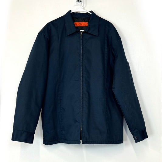 Red Kap | Perma-Lined Panel Jacket (Long) | Color: Navy Blue | Size: L-LN | Pre-Owned