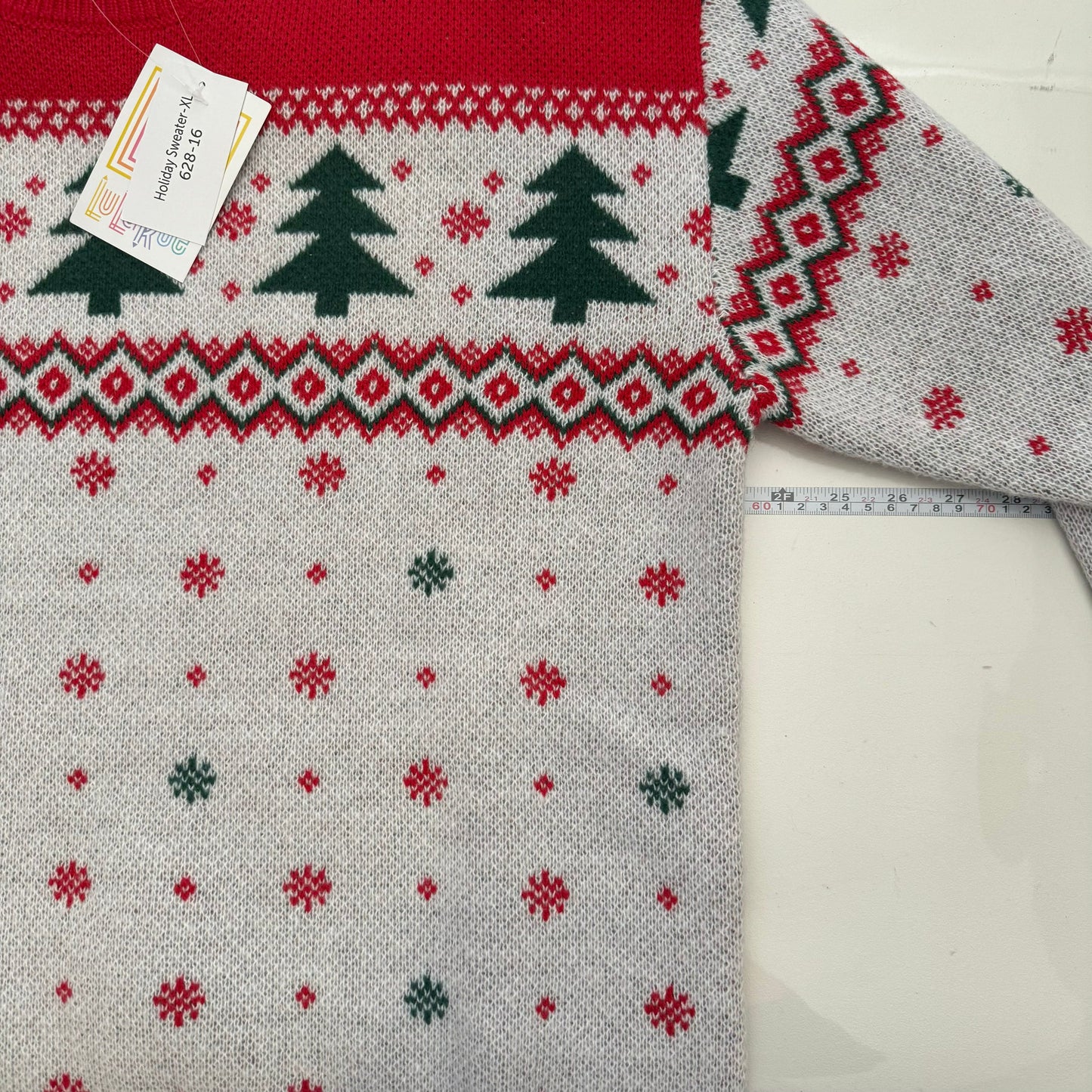 LuLaRoe - Holly Jolly Holiday Collection | HOLIDAY SWEATER | Size: XL (16-18) | Red/white/green | Christmas Trees | NWT