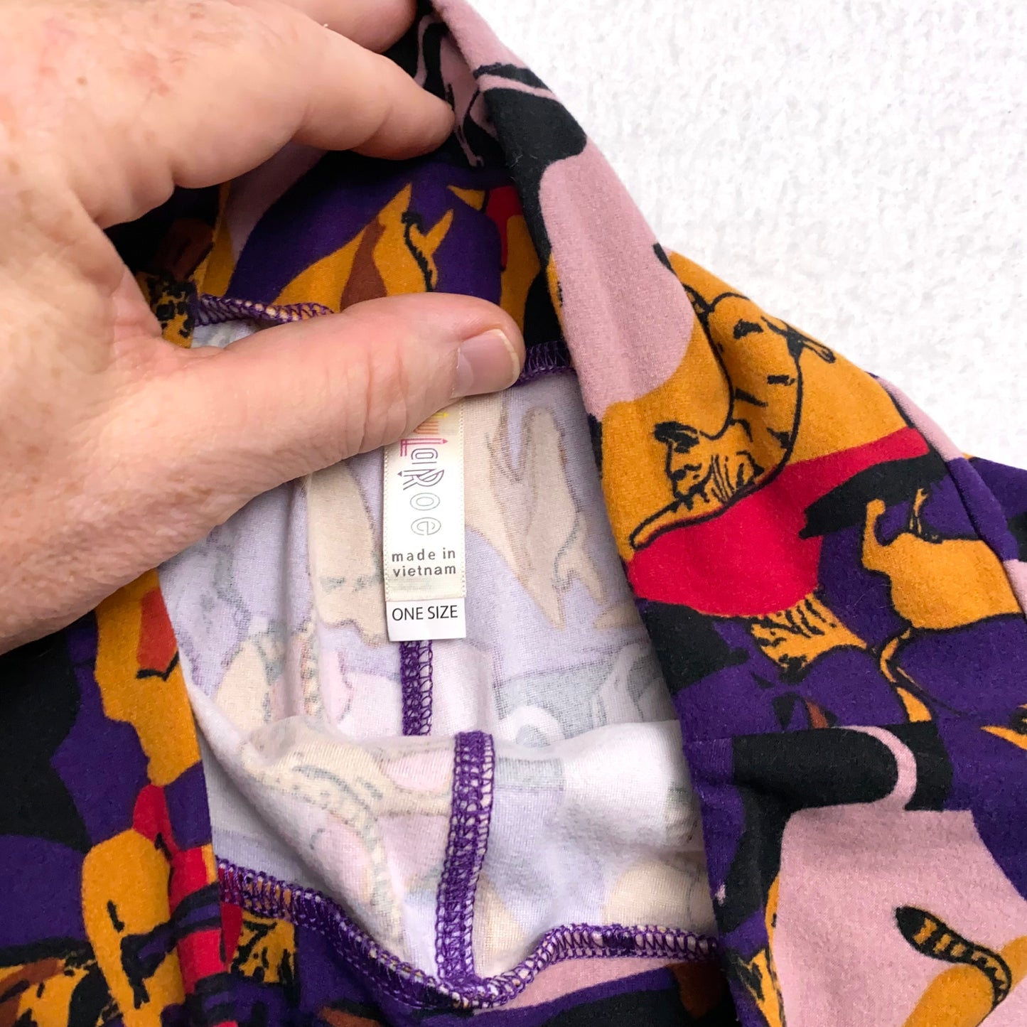 LuLaRoe Leggings | OS (2-10) | Purple/Yellow/Red Animal Print | New