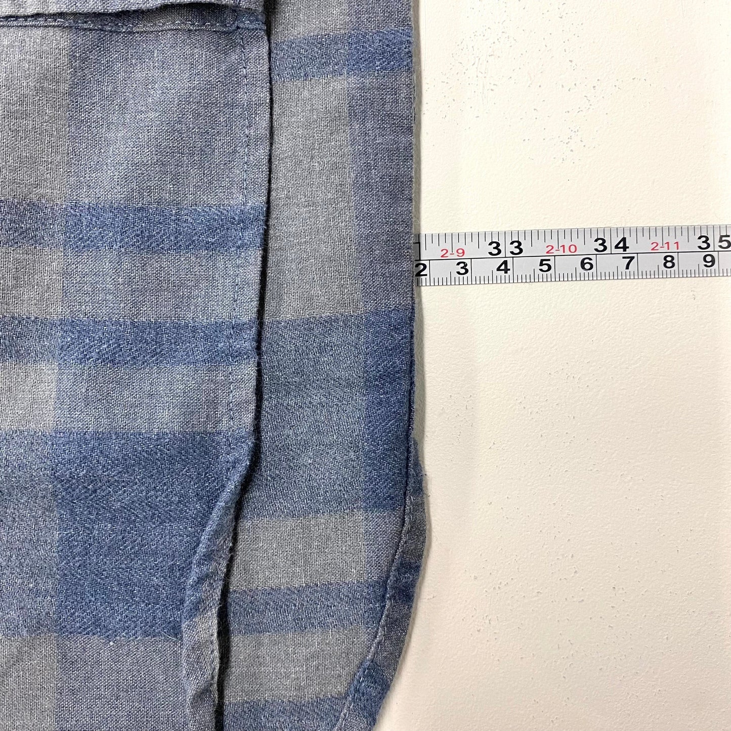 Five Four Mens Size 2X Gray/Blue Plaid Flannel Shirt L/s EUC