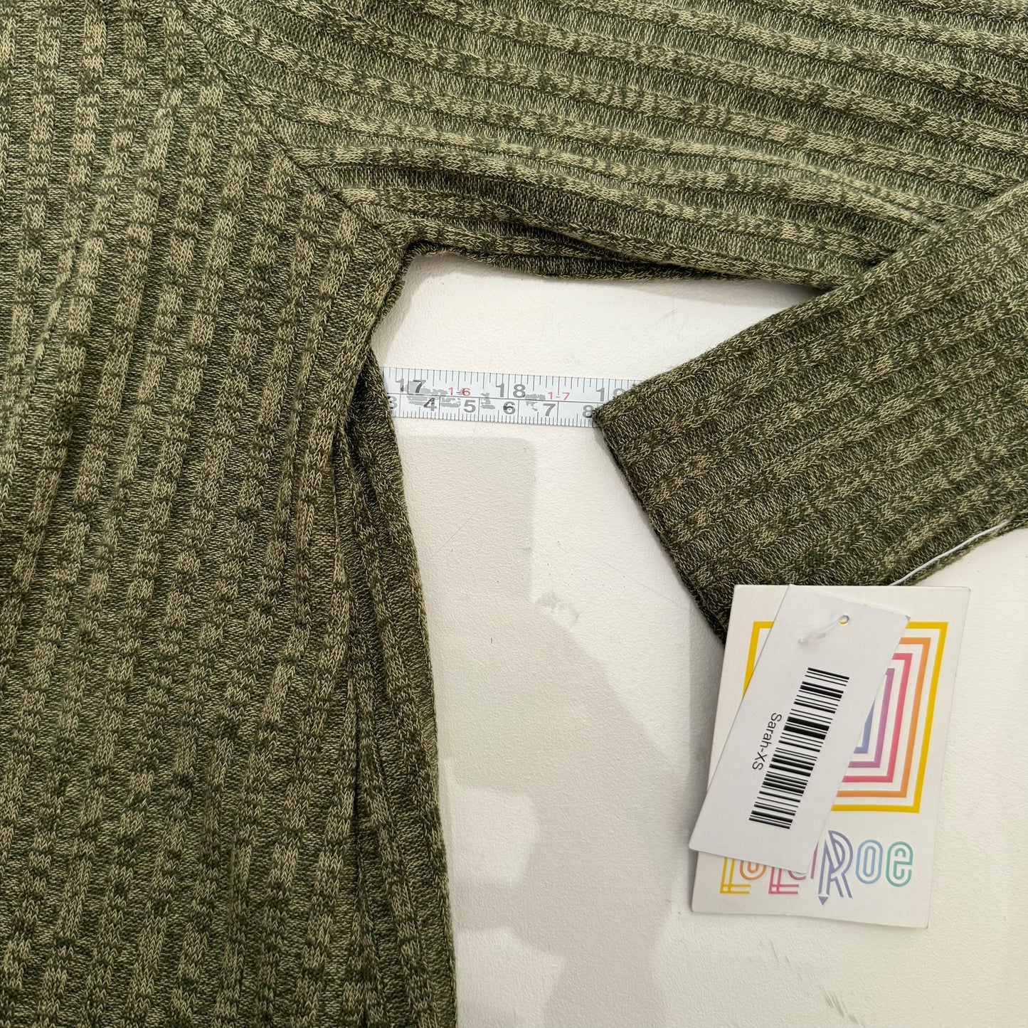 LuLaRoe | Sarah L/s Cardigan Sweater | XS (00-4) | Olive Green | Heathered | NWT