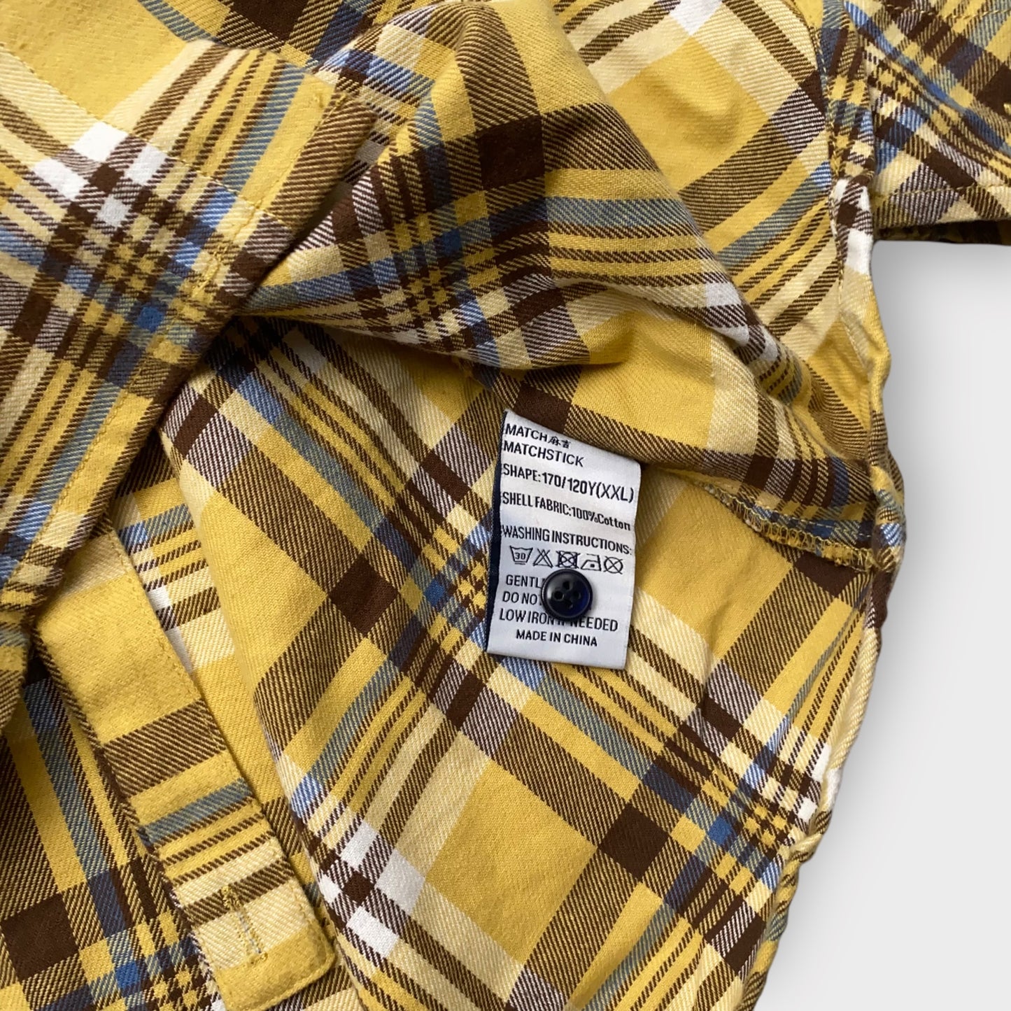 Matchstick Women's Yellow Plaid Flannel Button-Up Shirt - Size XXL - Long Sleeve