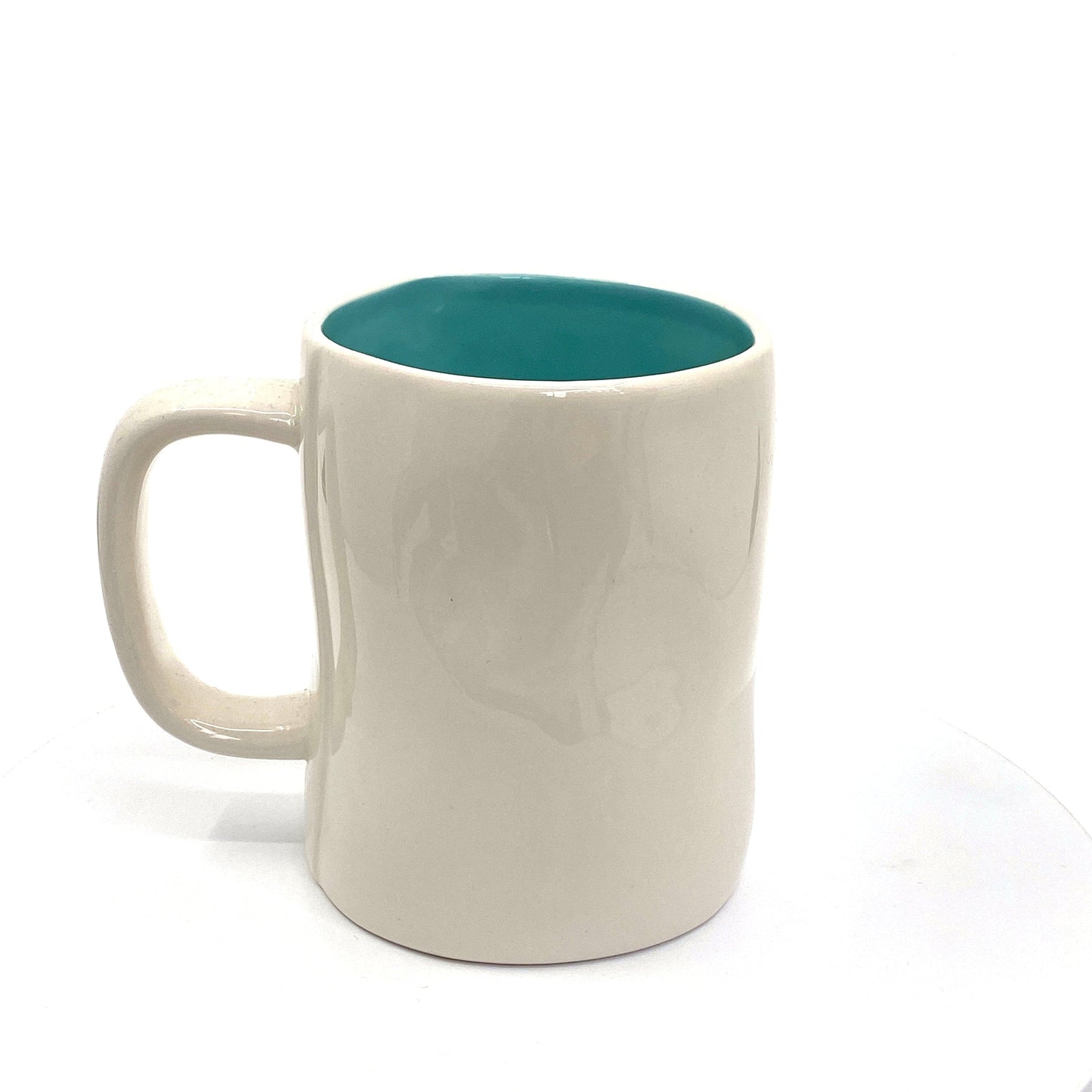 Rae Dunn Artisan Collection ‘SWIM’ Large Letter White/Blue Coffee Cup Mug By Magenta