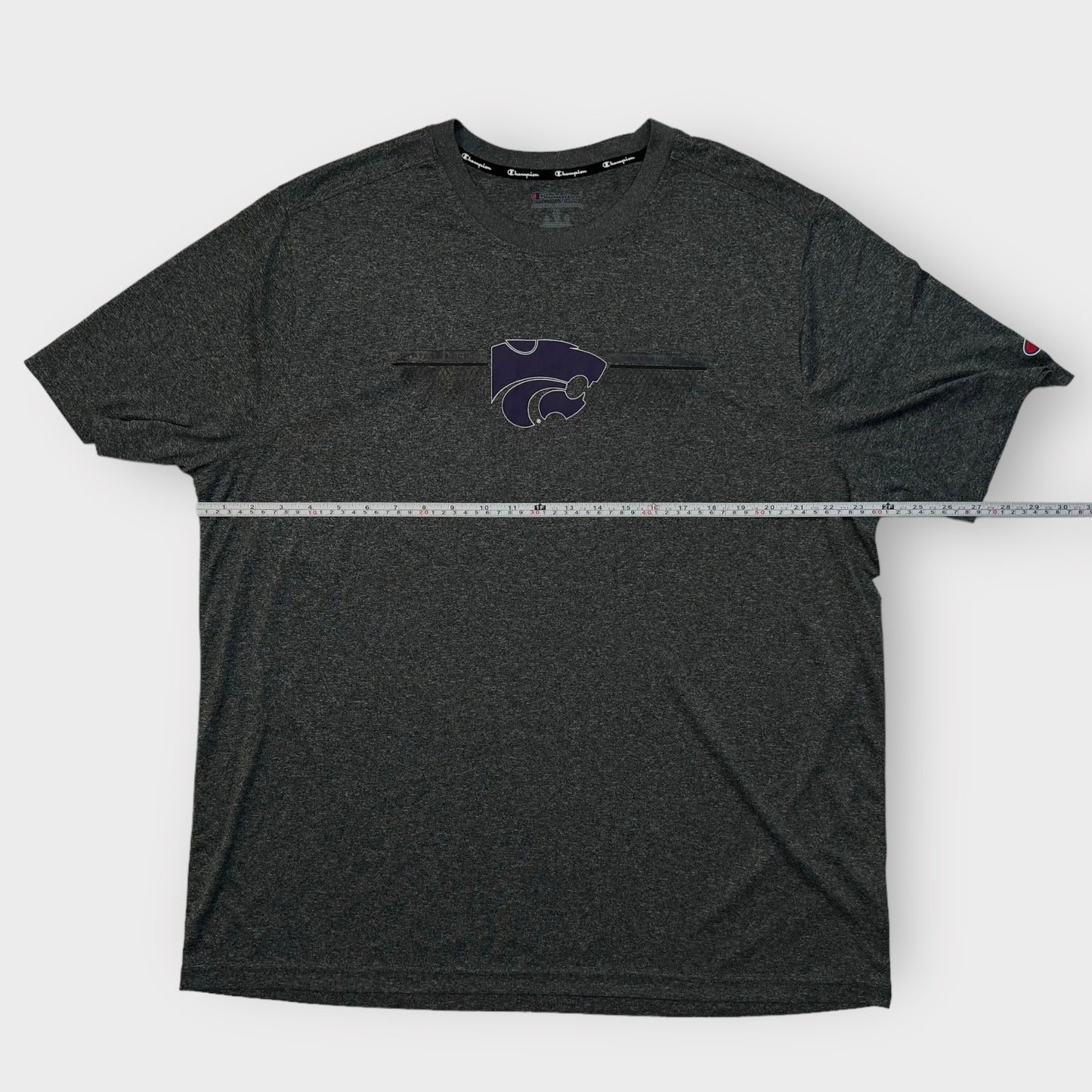 KANSAS STATE WILDCATS S/s Poly T- Shirt | XL | Gray Heathered | Champion | NWT