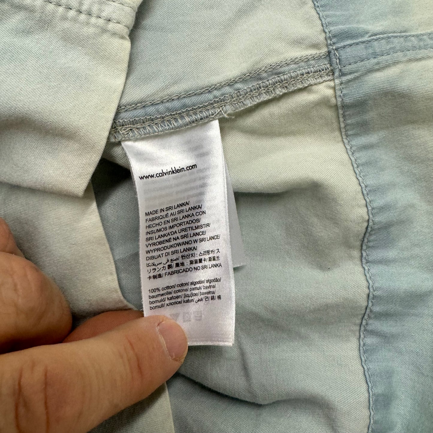 Calvin Klein Jeans | Womens Light Wash Denim Mini-Dress | Color: Blue | Size: XL | Pre-Owned