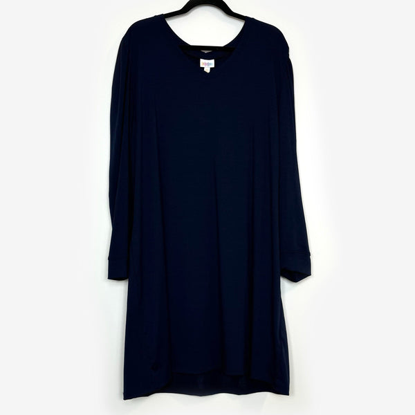 Lularoe Ava Mutton Sleeve Dress 3XL Navy Blue