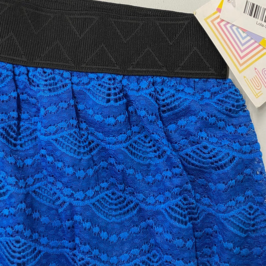 LuLaRoe | Womens Lined Lace Lola Skirt | Color: Blue/Black | Size: S | NWT