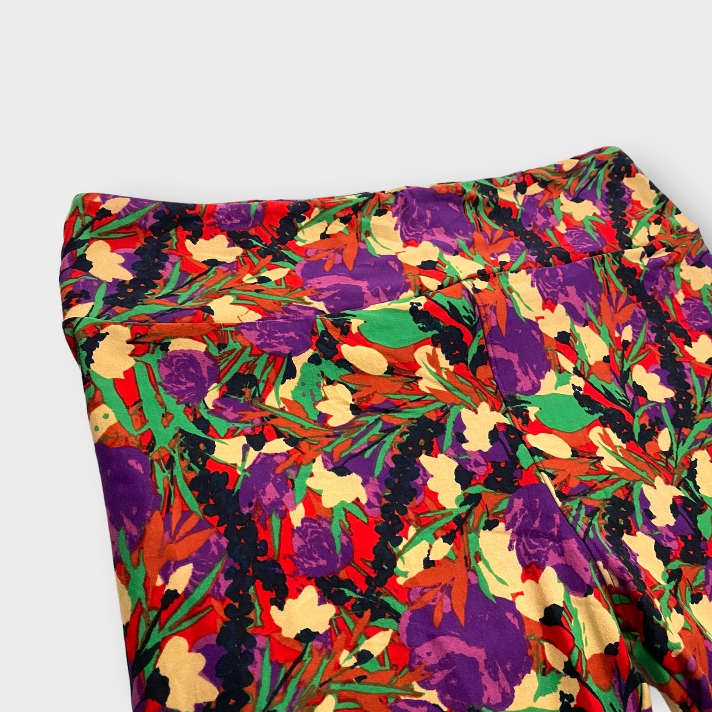 LuLaRoe Print Leggings | TC (12-18) | Purple/Multicolor Floral | New