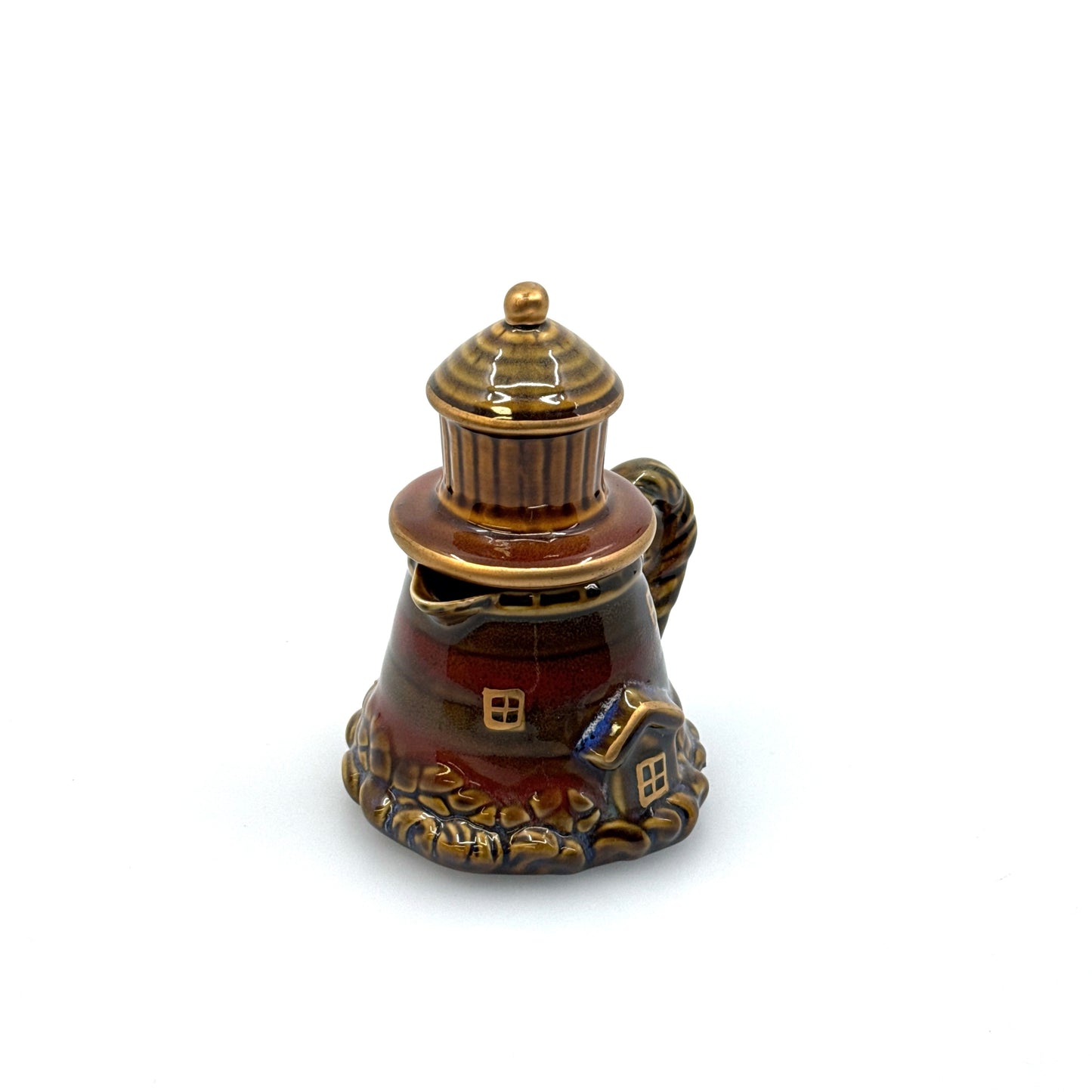 Collectible | Miniature Lighthouse Teapot | Color: Brown | Vintage