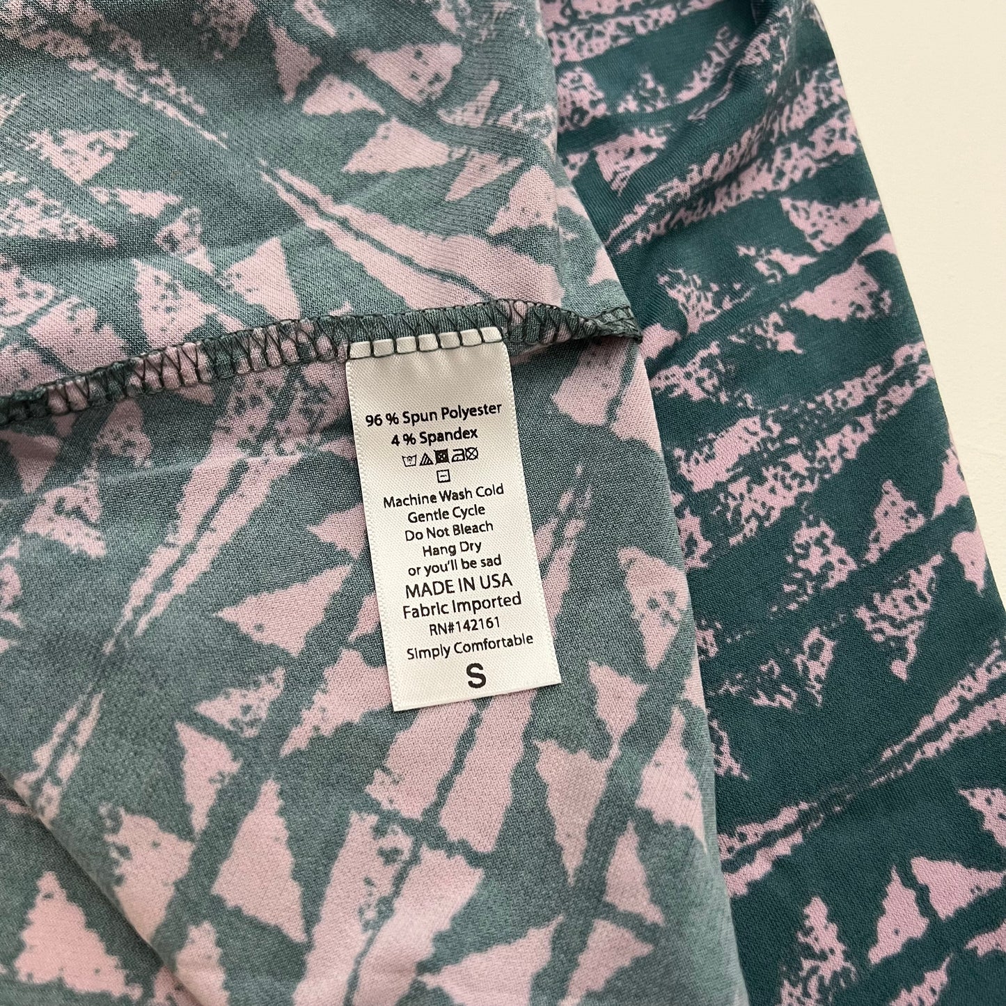 LuLaRoe Azure Skirt | S (2-4) | Green/Pink Batak | A-Line | NWT