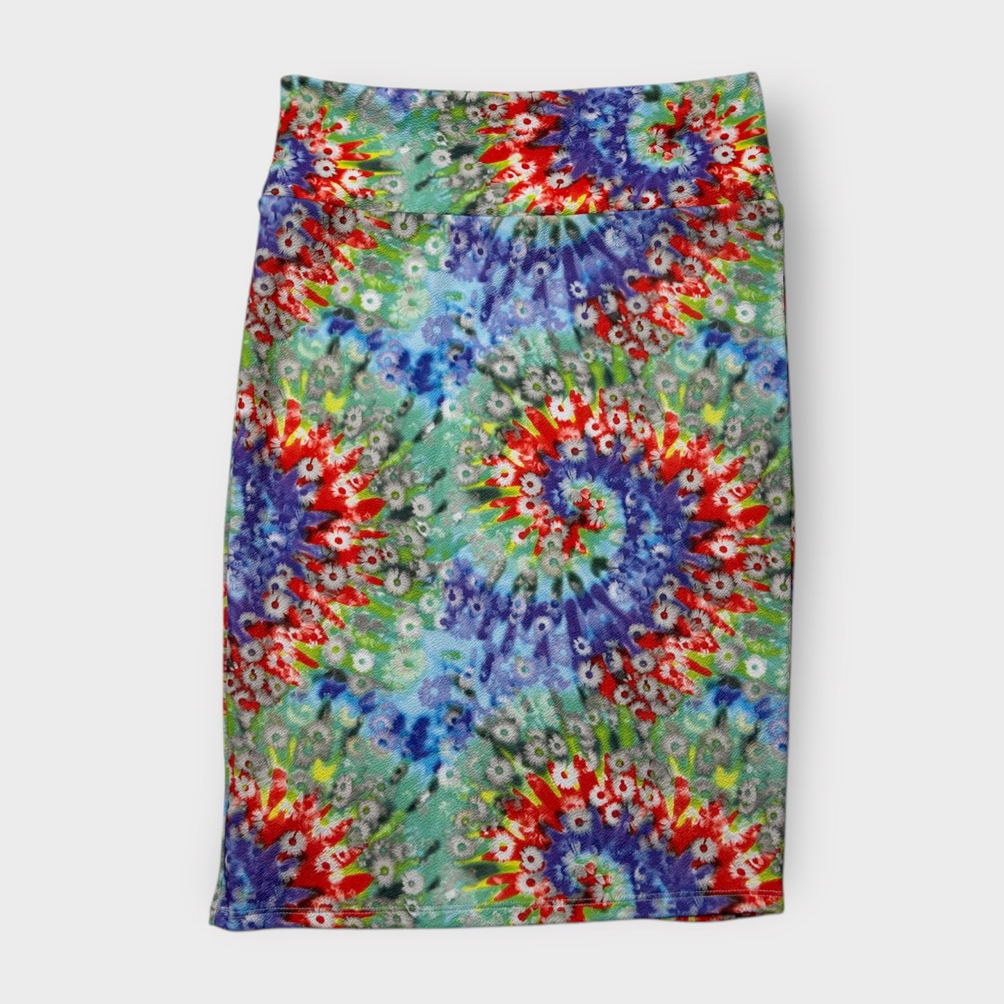 LuLaRoe Cassie Pencil Skirt - Multicolor Tie-Dye Pattern - Size M (8-10) - NWT