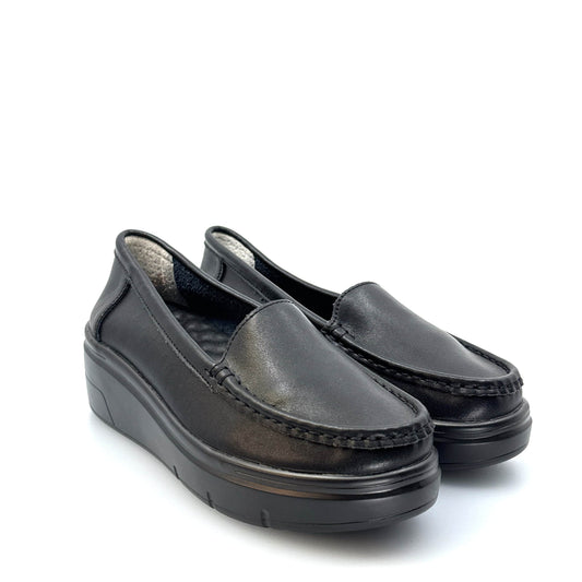 ZYEN Womens Size 37 Black Nursing Shoes Comfortable Walking Slip-On Restaurant Lightweight Loafers