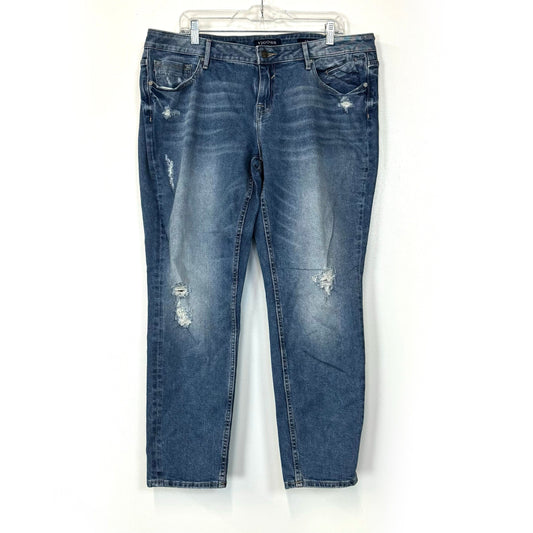 Vigoss | Womens The Thompson Tomboy Denim Jeans | Color: Blue | Size: 18/27