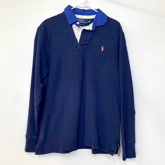 Polo by Ralph Lauren | Mens Rugby Shirt L/s | Color: Blue | SizeL L | Pre-Owned