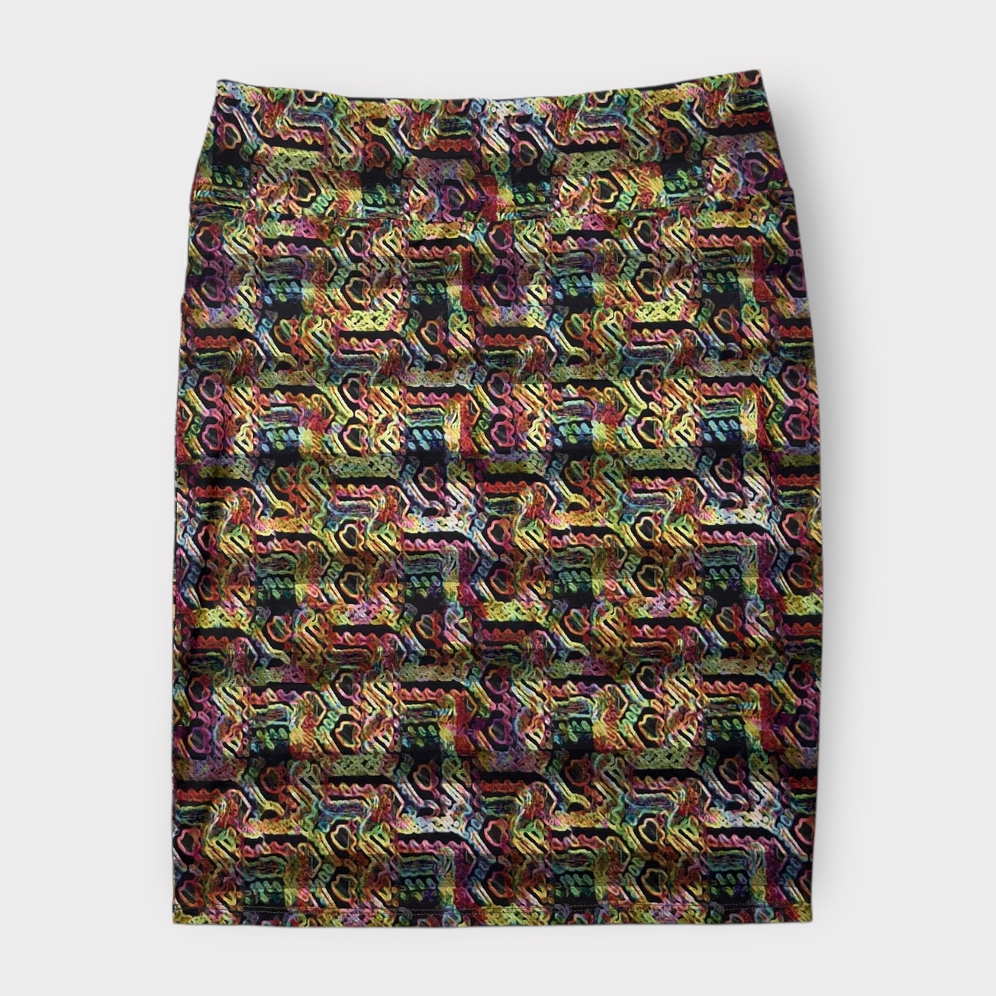 LuLaRoe Cassie Pencil Skirt - Multicolor Abstract - Women's 2XL (20-22) - NWT