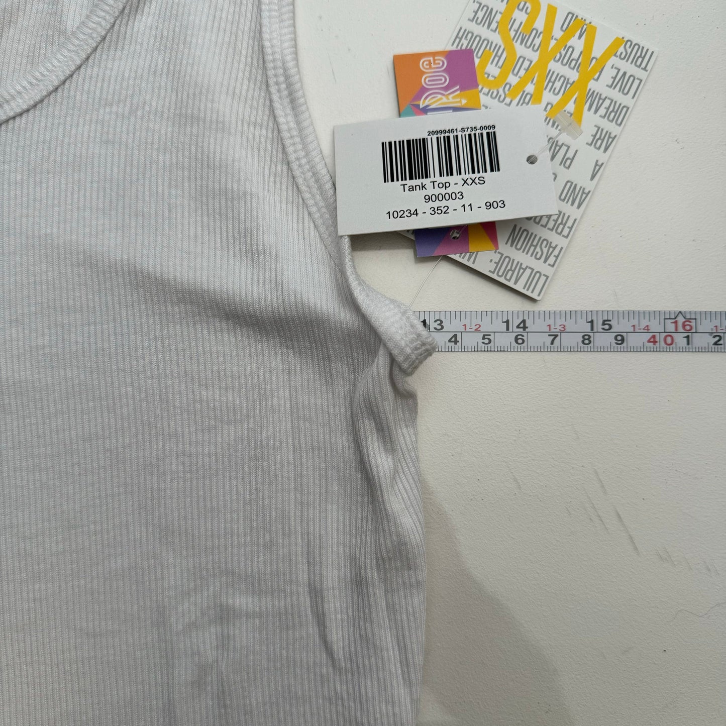 LuLaRoe Vault | Womens Tank Top | Size: XXS | Color: White | Solid/Ribbed | NWT