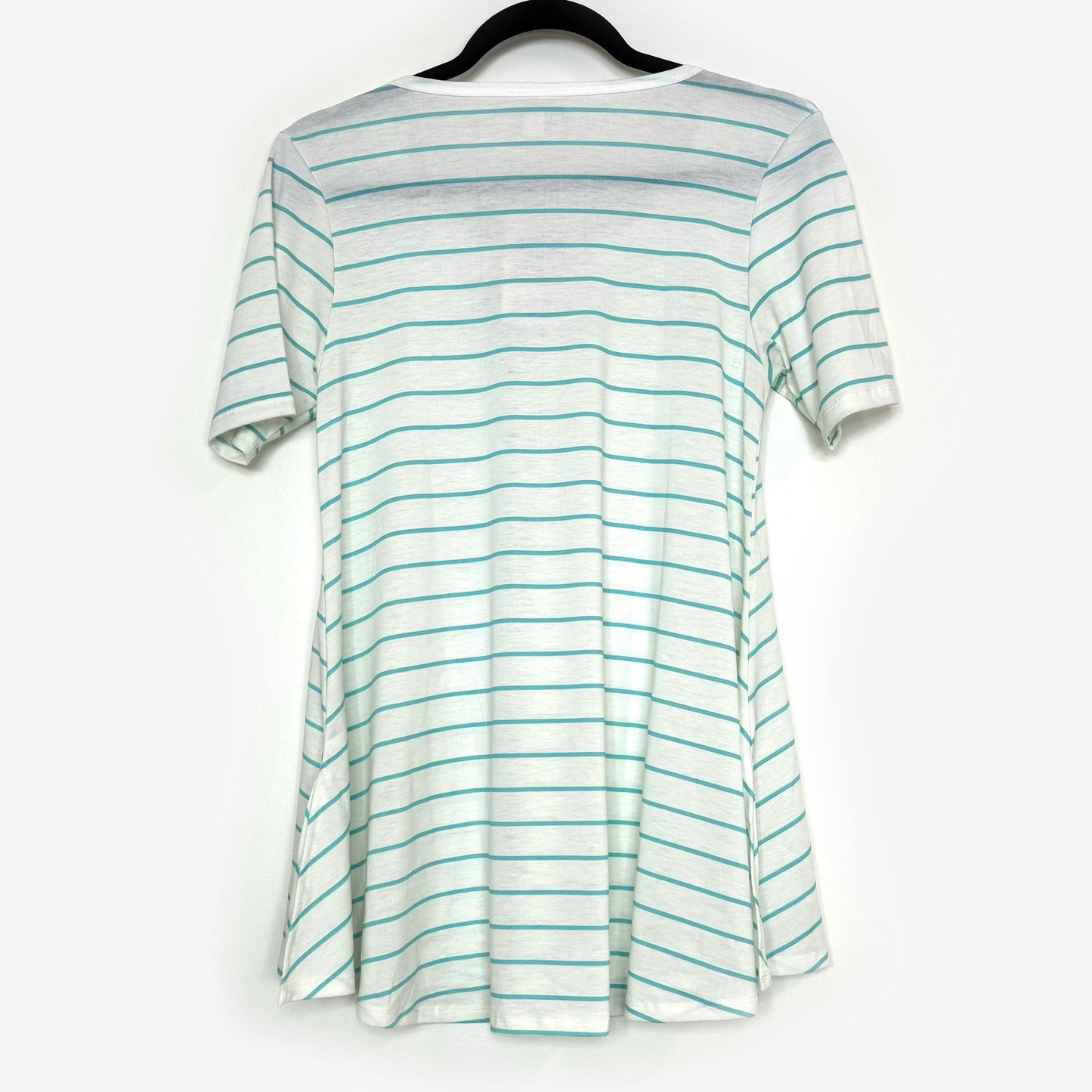 LuLaRoe Vault | Perfect T Swing Top | Size: XXS (0-6) | Color: White/Green | Striped | NWT