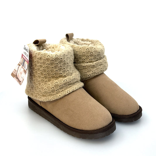 Muk Luks Essentials | Womens Laurel Boot | Color: Beige/Fawn Marl | Size: 6 | NWT