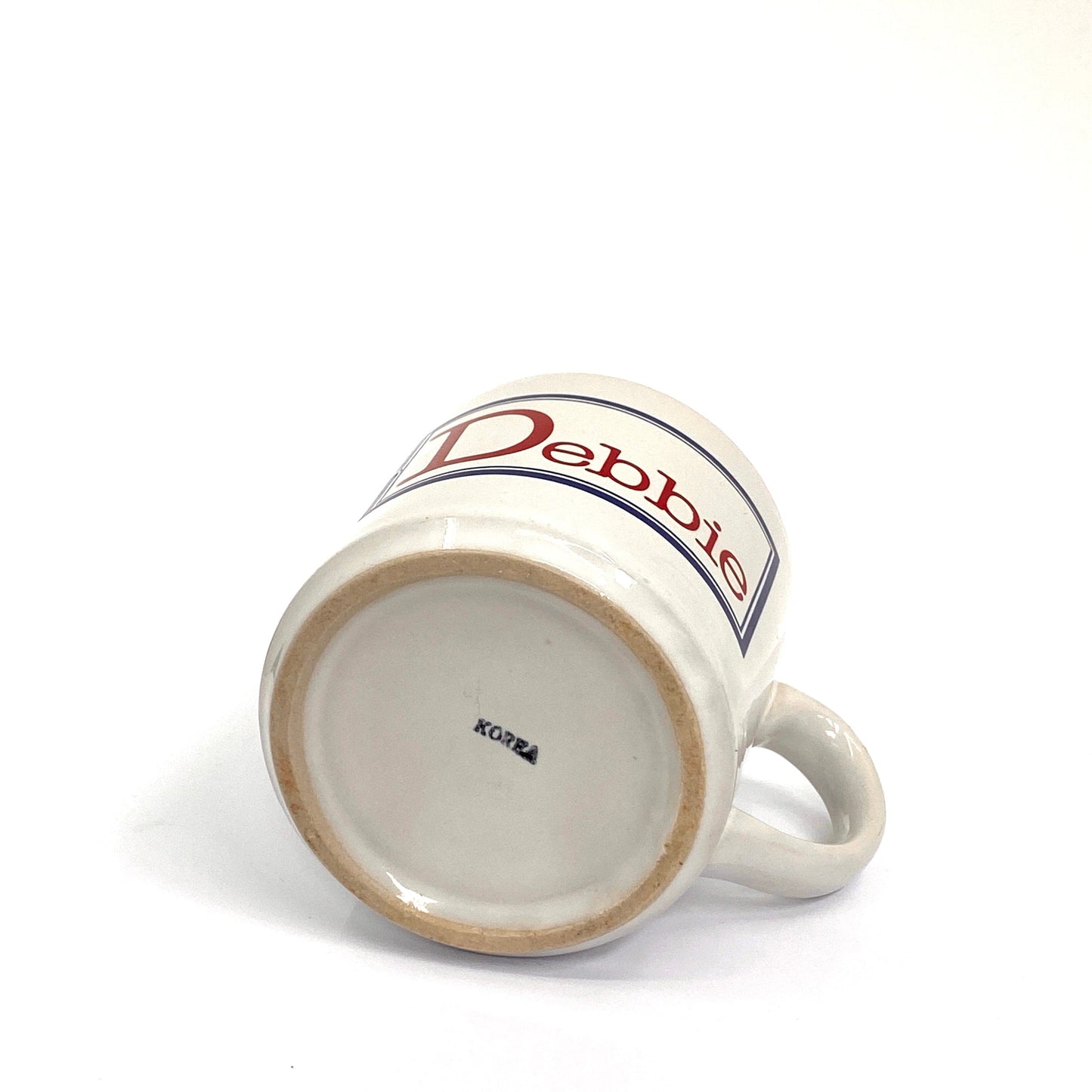 ‘Debbie with a capital D’ White Ceramic Personalized Coffee Cup 14 Fl Oz