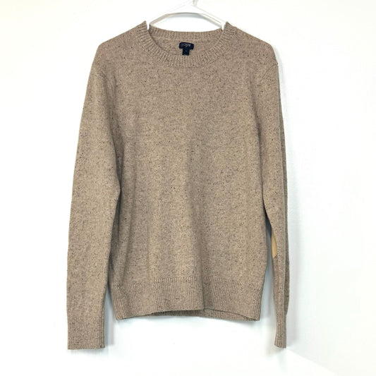 J.Crew Outlet | Oatmeal Elbow-Patch Sweater | Color: Beige | Size: L | Pre-Owned
