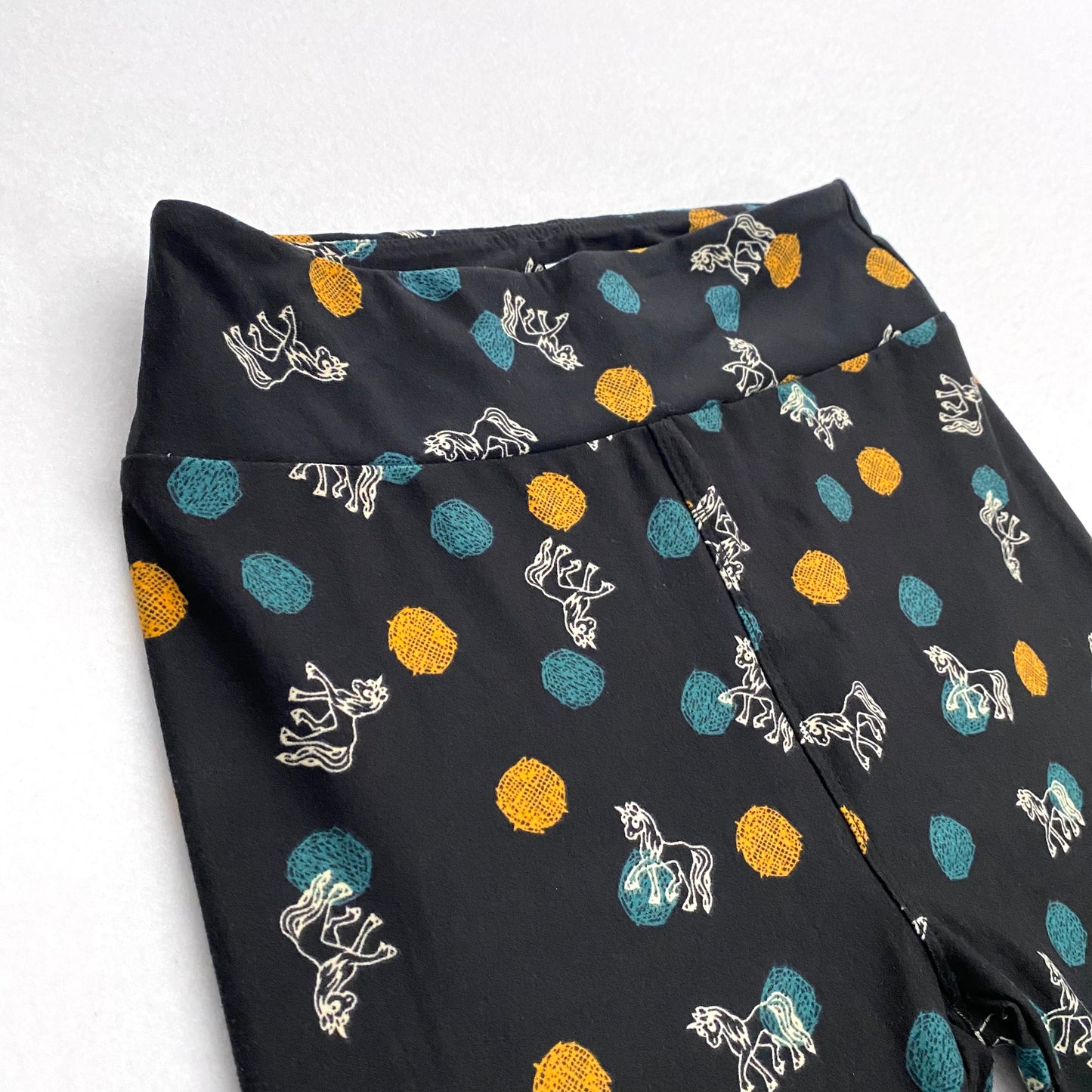 LuLaRoe Leggings | OS (2-10) | Black w/Unicorns & Spots | Buttery Soft | New