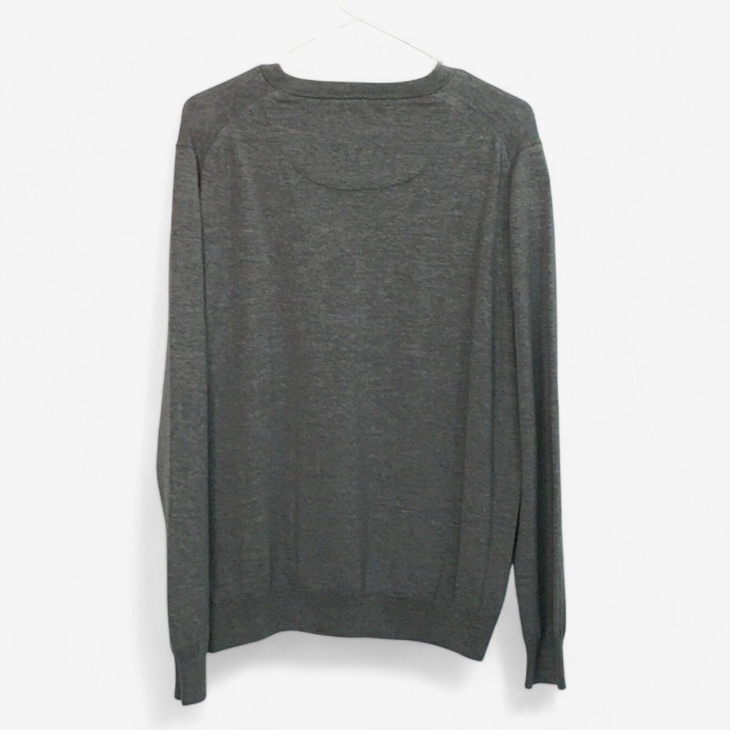 Nordstrom Mens V Neck Merino Wool Sweater, Light Gray - Size XL