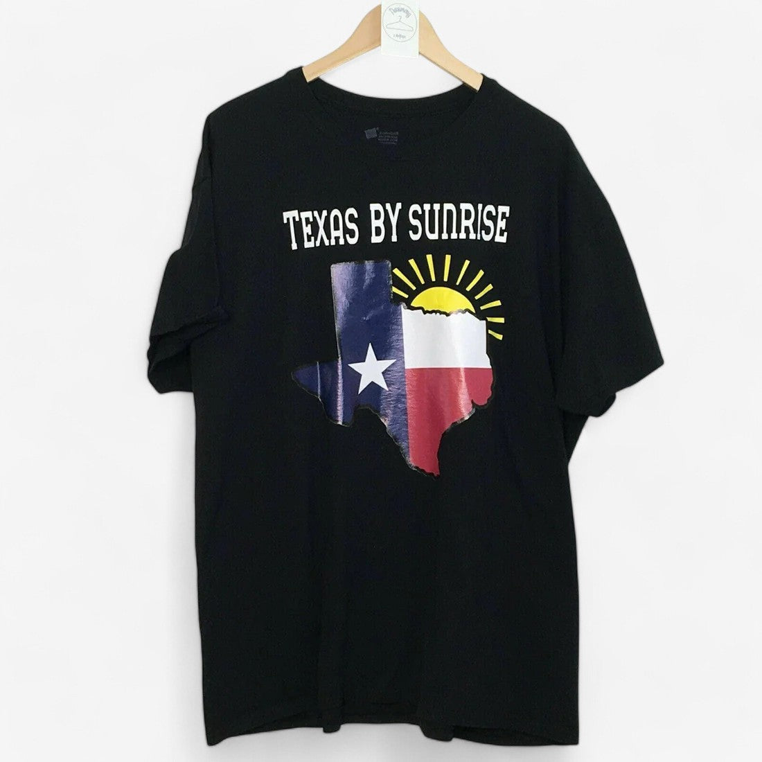 Hanes Men's Black 'Texas By Sunrise' ComfortSoft T-Shirt - Short Sleeve - Size 3XL