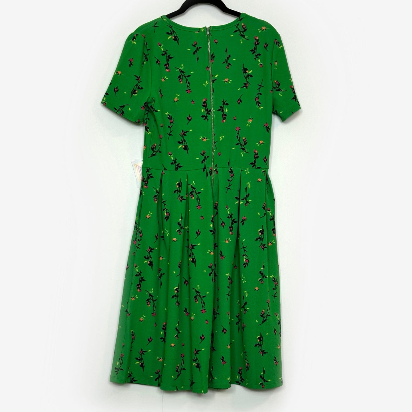 LuLaRoe Vault | Amelia S/s Floral Dress | Color: Green | L (14-16) | NWT