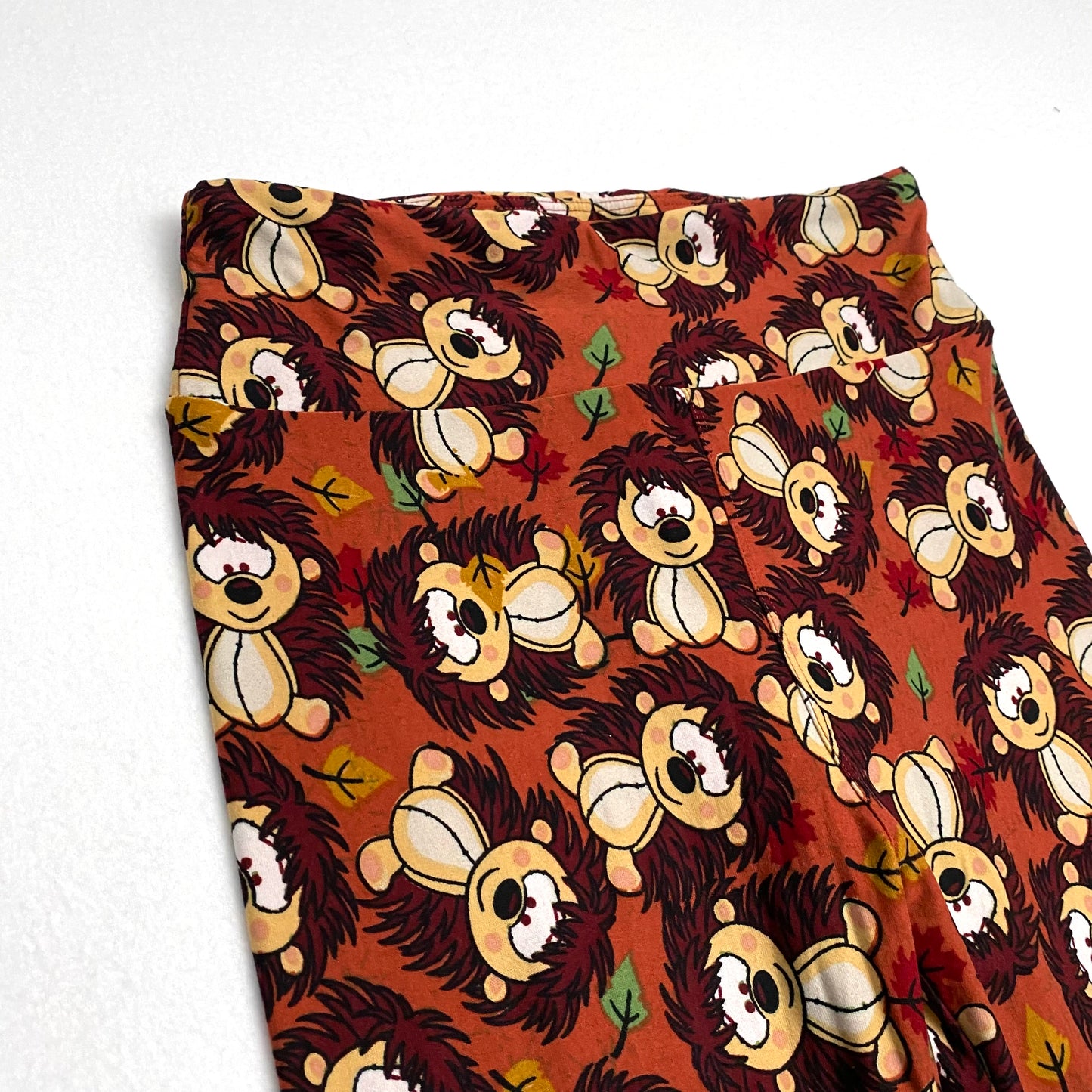 LuLaRoe Leggings | OS (2-10) | Brown Cartoon Hedgehog Pattern | Buttery Soft | New