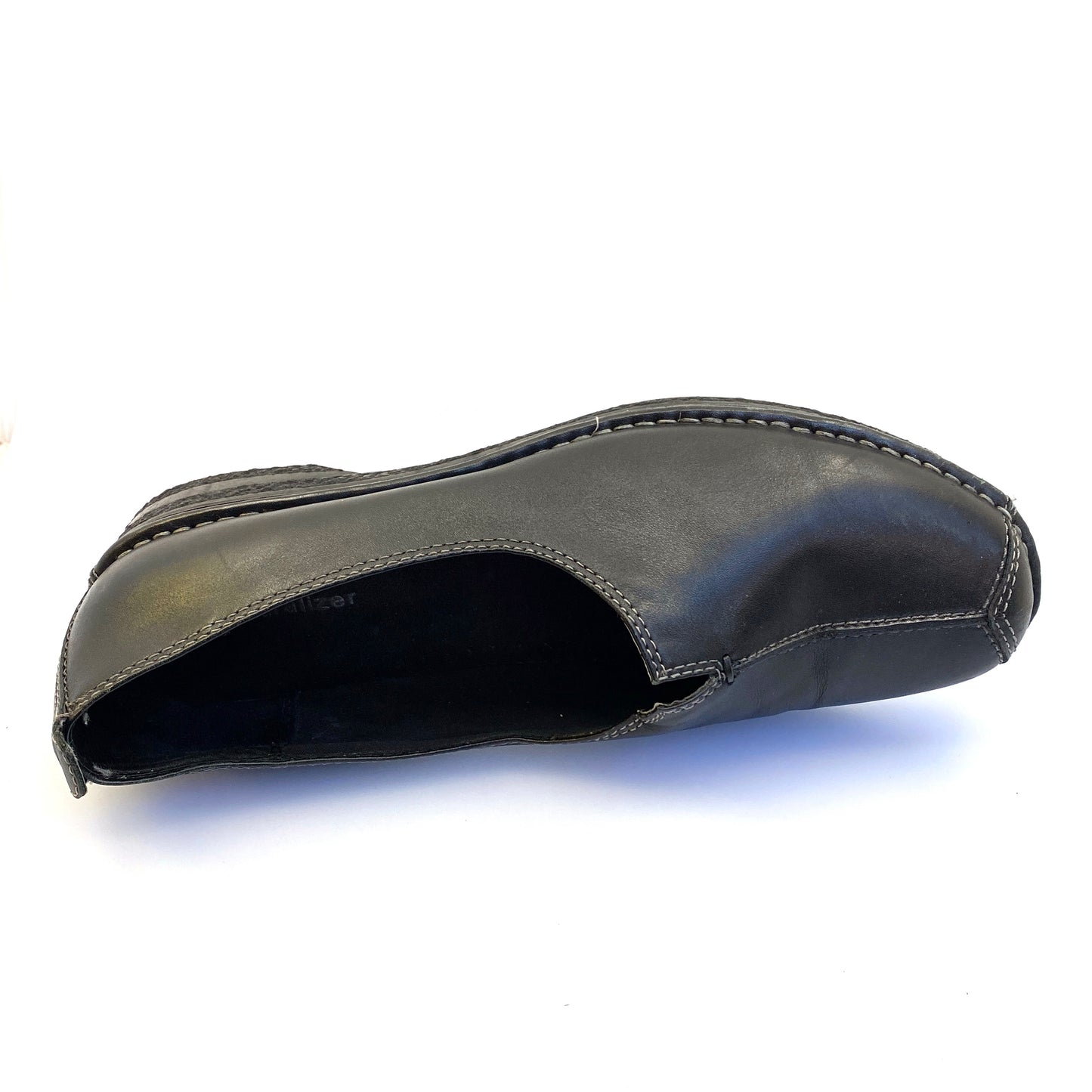 Comfortable Naturalizer Womens Leather Flats - Size 10W - Black - Very Good