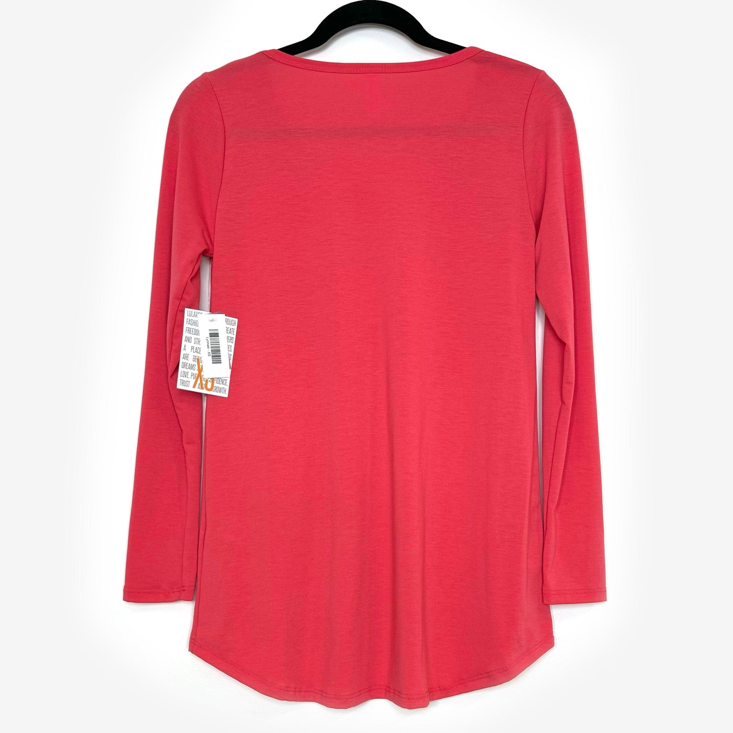 LuLaRoe Vault | Lynnae High-Low L/s Top | Size: XS (2-4) | Candy Red | Solid | NWT