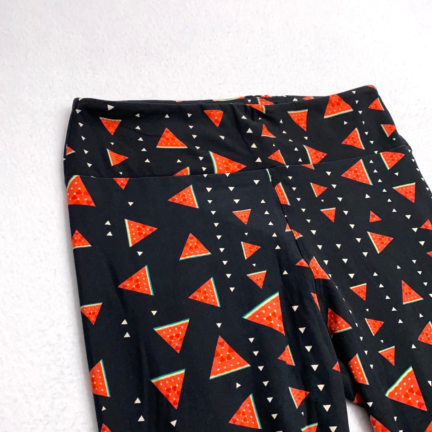 LuLaRoe Leggings | TC (12-18) | Black/Red Watermelon Slice Print | New