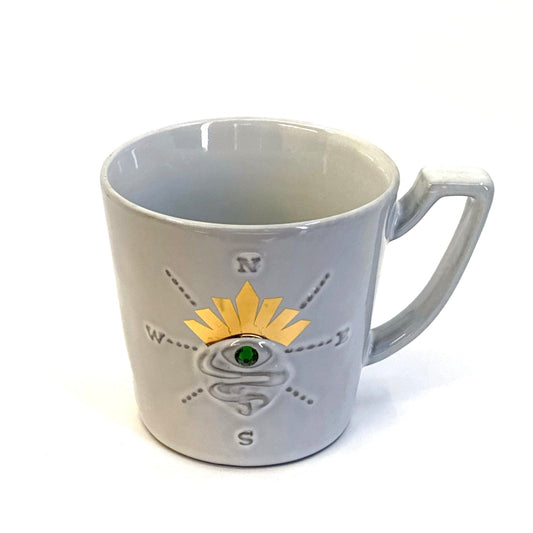 Starbucks | 2014 Anniversary ‘Sirens Eye’ Ceramic Coffee Mug | Color: Light Gray | Size: 12 fl oz