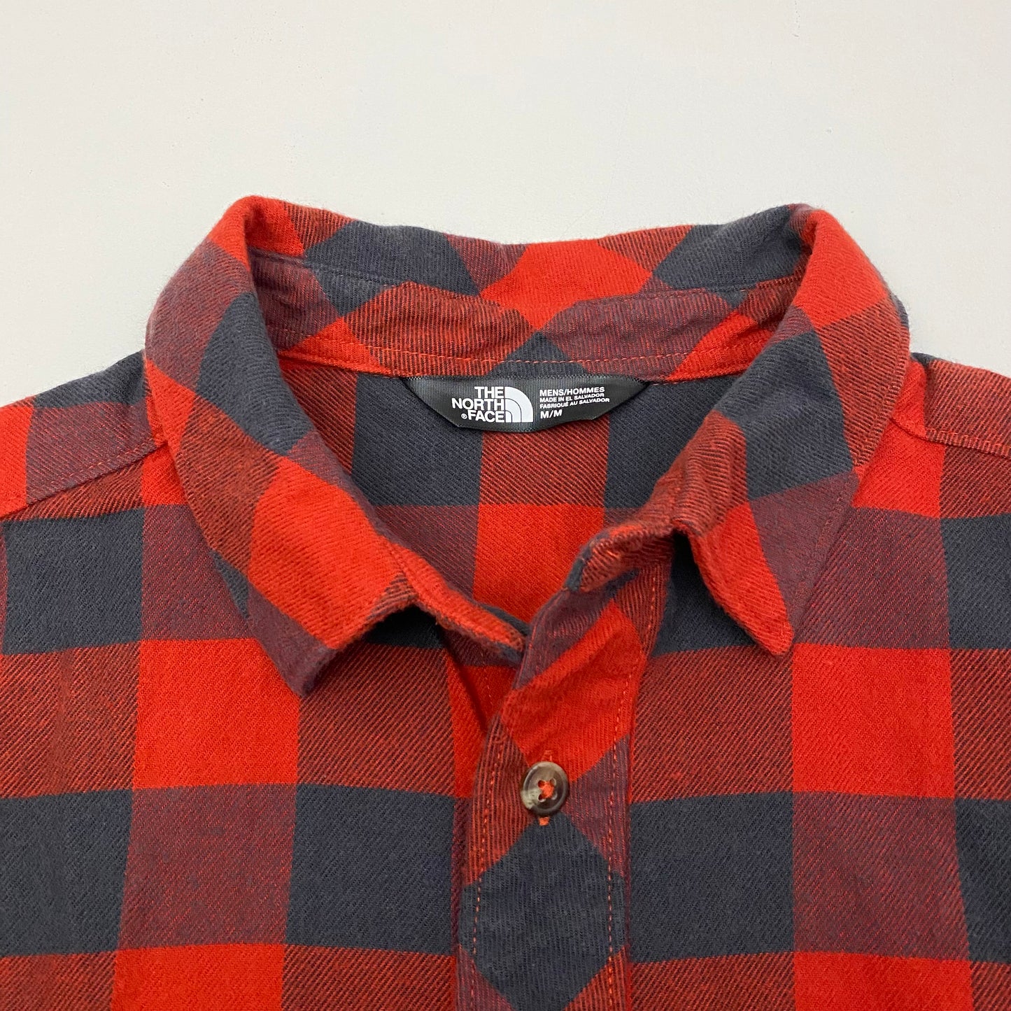 The North Face Mens Flannel Shirt | M | Black/Red Plaid | L/s Button-Up | EUC