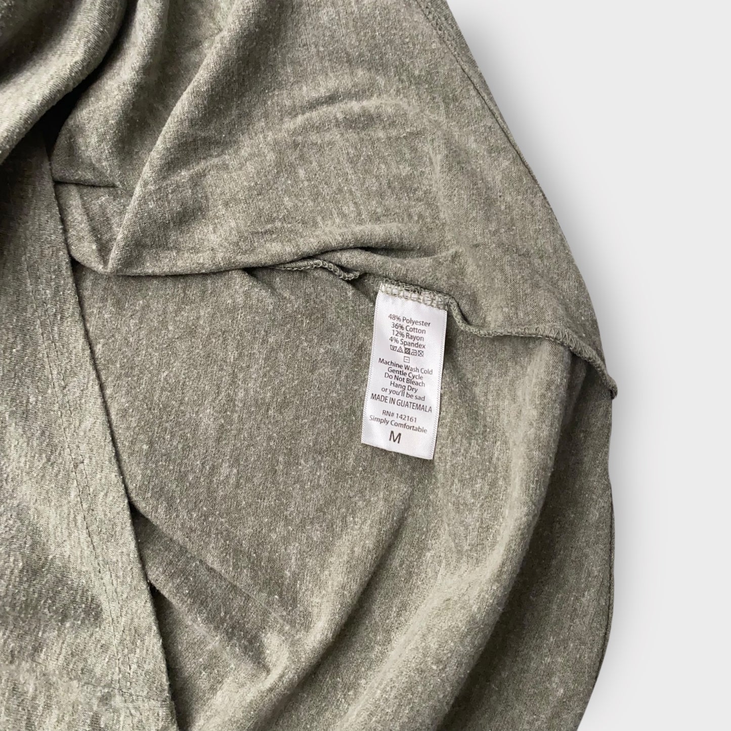 LuLaRoe Irma Tunic Top - Solid Heathered Olive Green - Women's M (8-10) - High-Low Hem - Soft Stretch